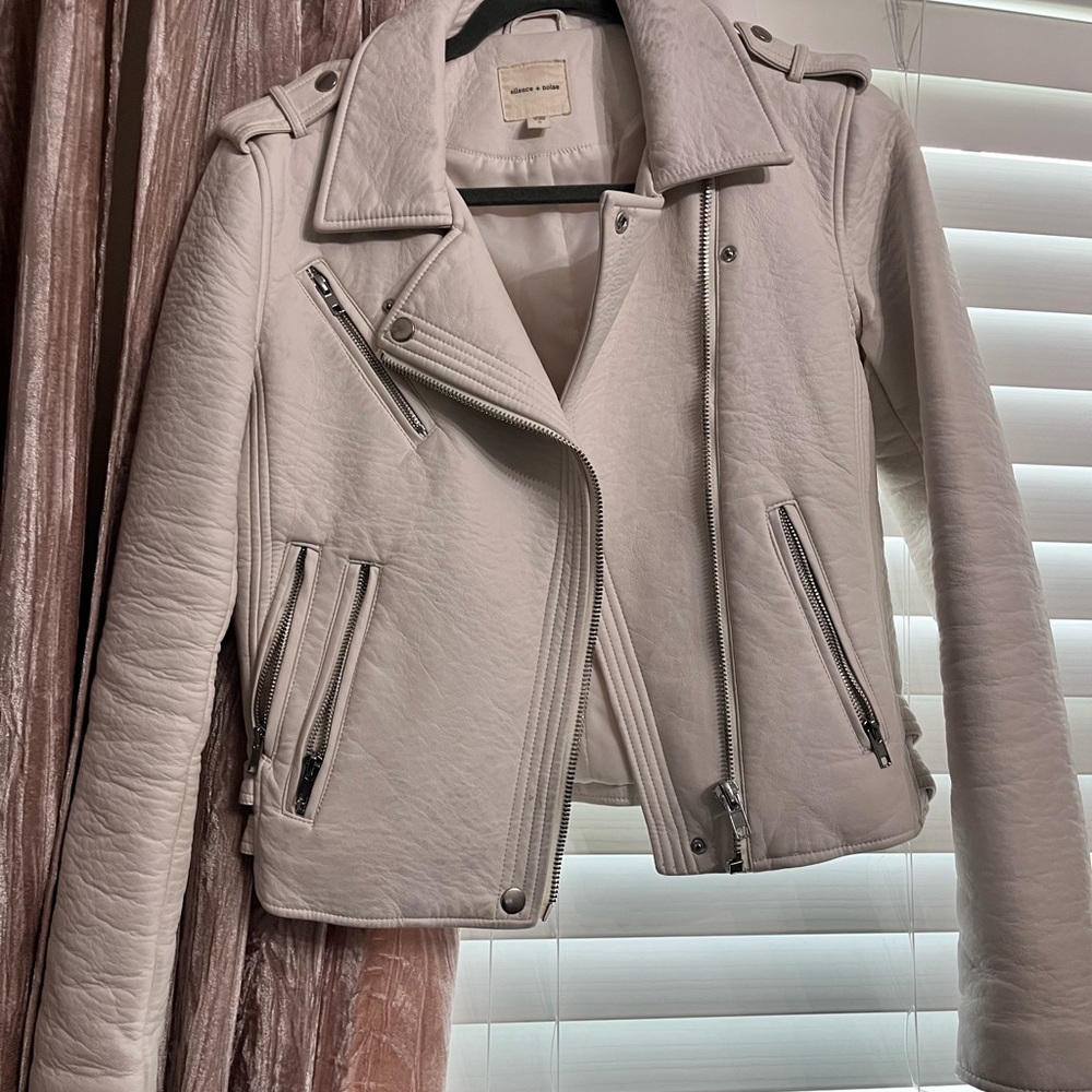 silence + noise Off-White Moto Jacket
